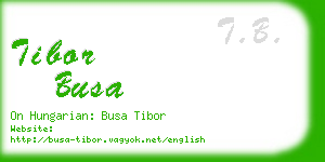 tibor busa business card